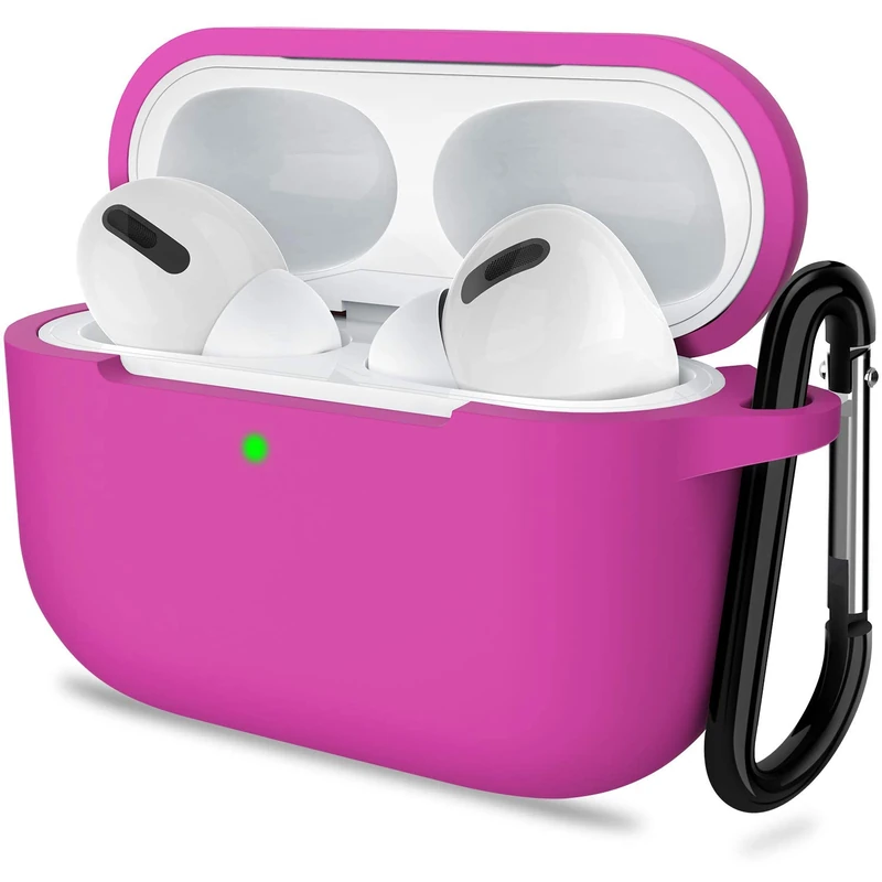 TINSOI Compatible with AirPods Pro Case Cover, Protective Silicone Cover Compatible with AirPods Pro (2019), Wireless Charging, 10 Cases + 10 Keychains - Image 1