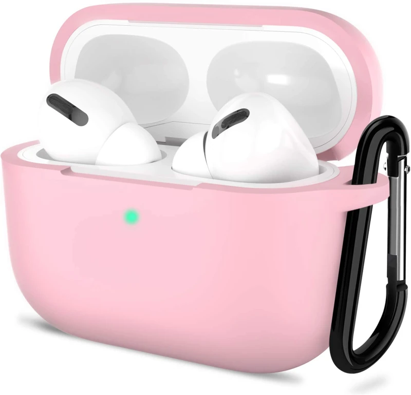 TINSOI Compatible with AirPods Pro Case Cover, Protective Silicone Cover Compatible with AirPods Pro (2019), Wireless Charging, 10 Cases + 10 Keychains - Image 1