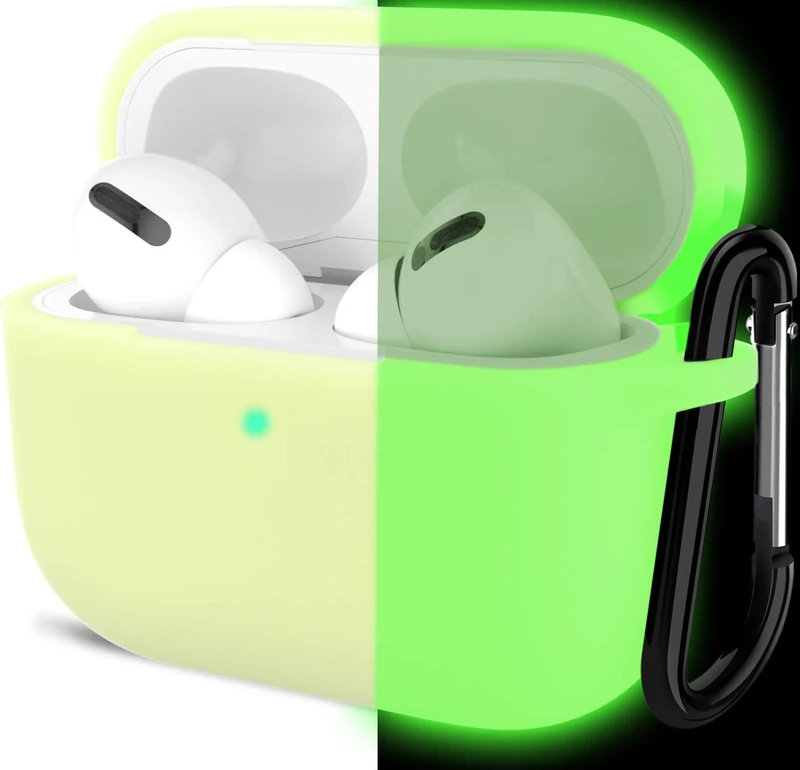 TINSOI Compatible with AirPods Pro Case Cover, Protective Silicone Cover Compatible with AirPods Pro (2019), Wireless Charging, 10 Cases + 10 Keychains - Image 1