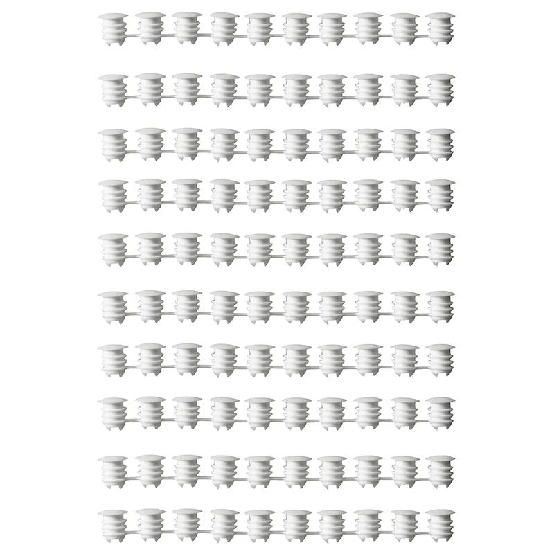 IKEA VARIERA White Cover Plate Set - 100 Poly Caps for 3/16" Holes