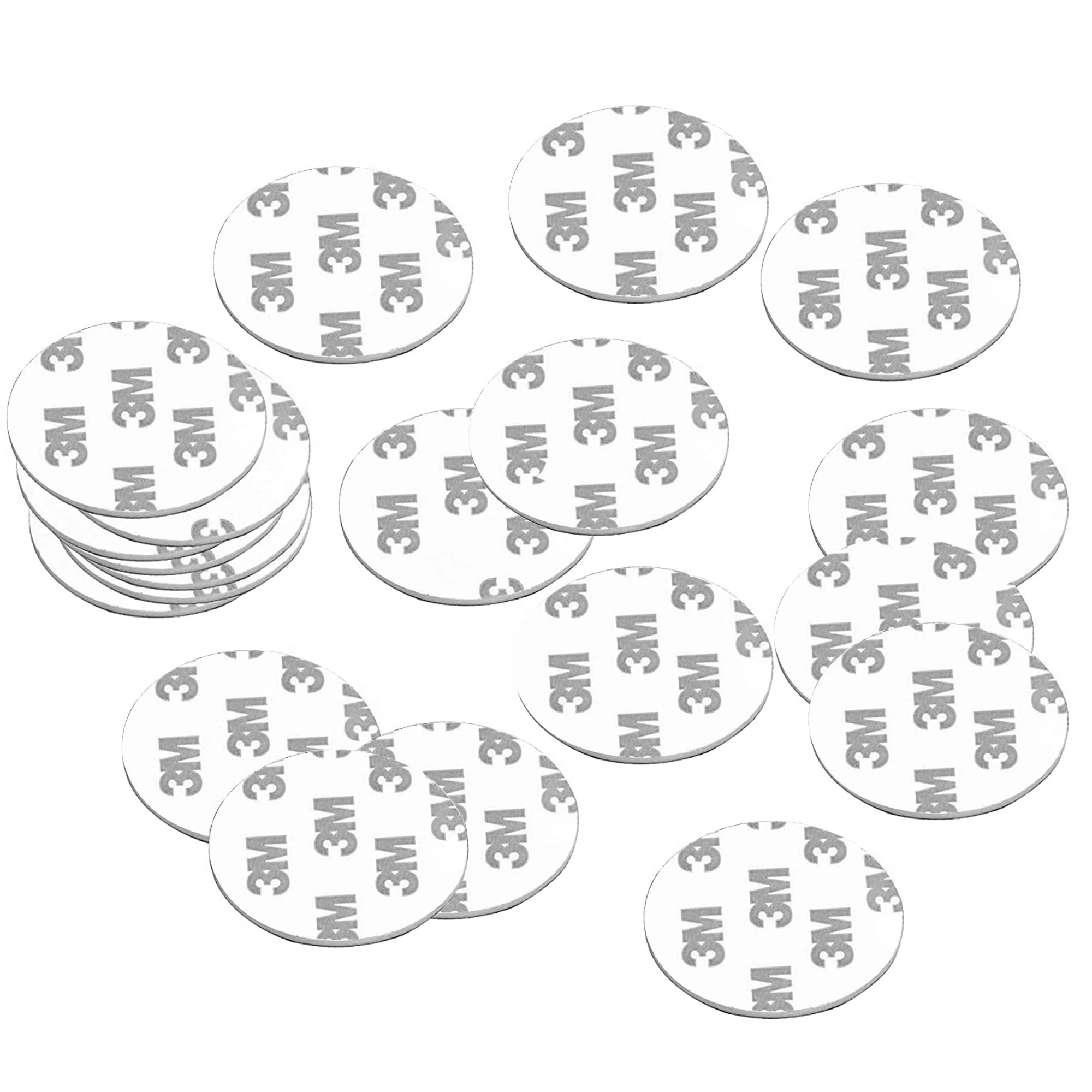 Double Sided Sticky Pads - Round Adhesive Pads, Heavy Duty, Strong Mounting, Ideal for Indoor and Outdoor, Pack of 20 (2 x 25mm)