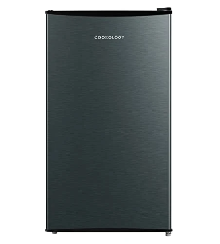 Cookology UCIB80 Undercounter Freestanding Fridge 80 Litre Capacity, Features an Adjustable Temperature Control and Legs, Reversible Door and Ice Box - in Silver - Image 1