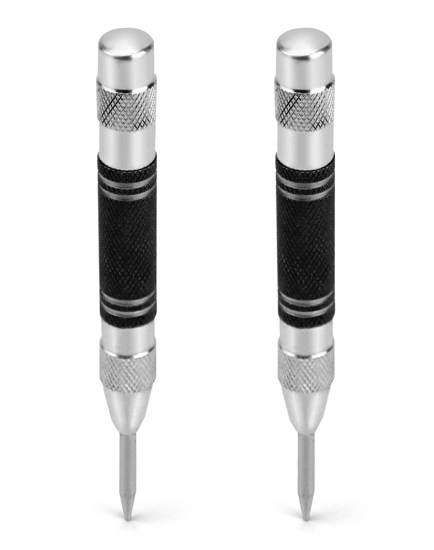 QWORK® 2 Pack Automatic Center Punch, 5" Spring Loaded Center Punch, Hole Marker Tool