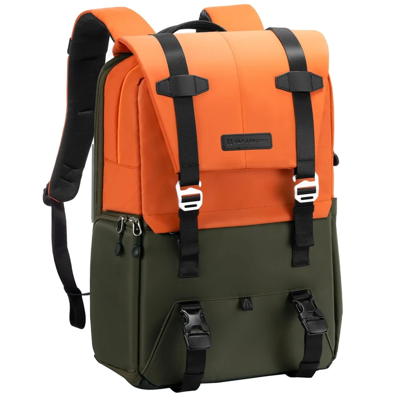 K&F CONCEPT 20L Camera Backpack for Photographers Large Capacity Camera Bags with Raincover, 15.6 Inch Laptop Compartment for Camera Drone Bags