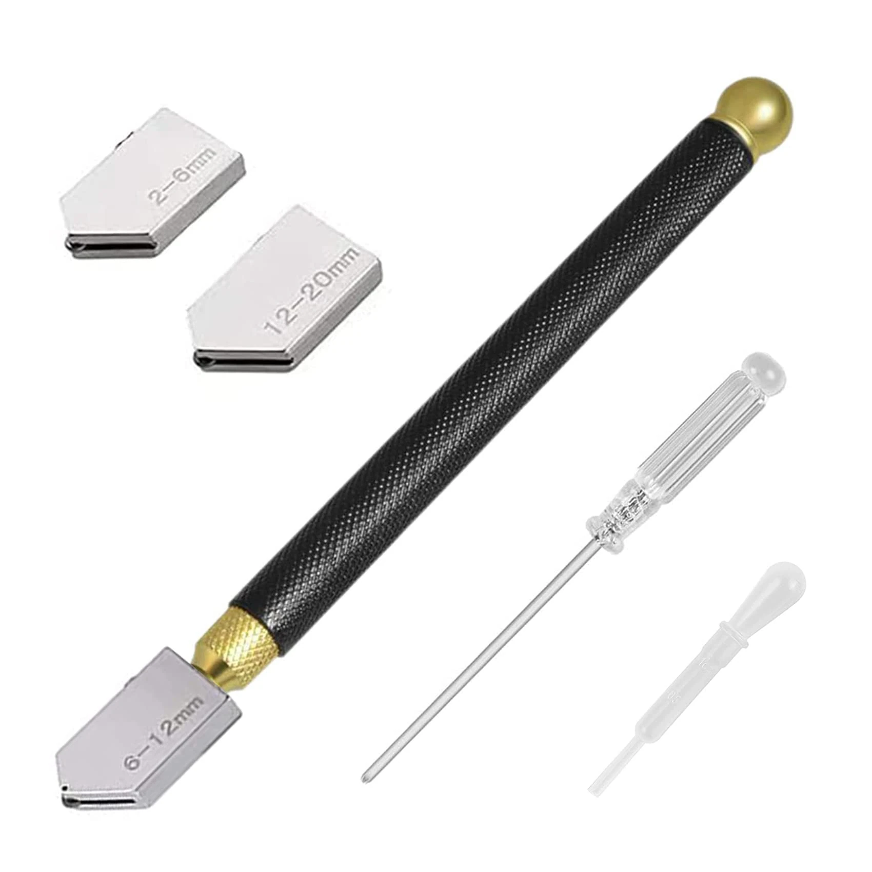 iJiZuo Glass Cutter Kit - Professional 2mm-20mm Cutting Head, Oil Feed Carbide Tip for Glass, Tiles, Mirror, Mosaic