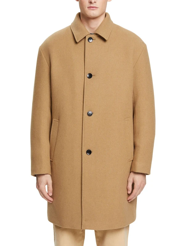 ESPRIT Men's 102ee2g320 Jacket, 250/Khaki Beige, XXL