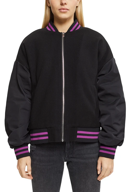 ESPRIT Women's 102cc1g305 Jacket, 001/Black, XL