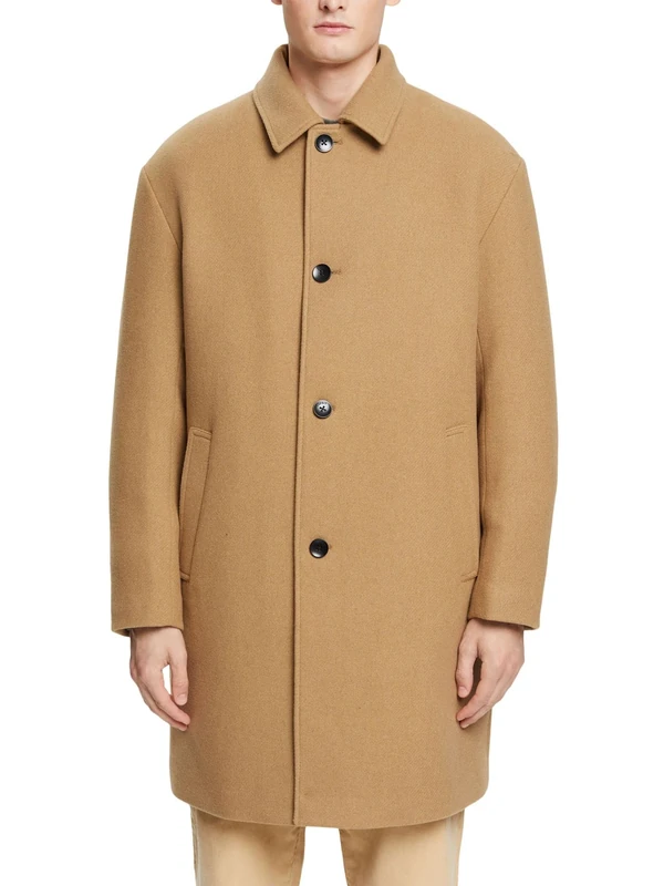 ESPRIT Men's 102EE2G320 Jacket, 250/Khaki Beige, L