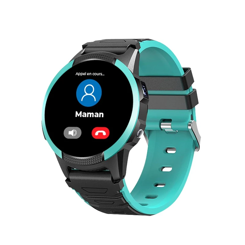 SaveFamily Slim 4G. Kids’ Smartwatch with Video Call. GPS Watch for Kids with Call, Chat, SOS Button, Stopwatch, Waterproof IP67. Modern and Discreet Design (Green)