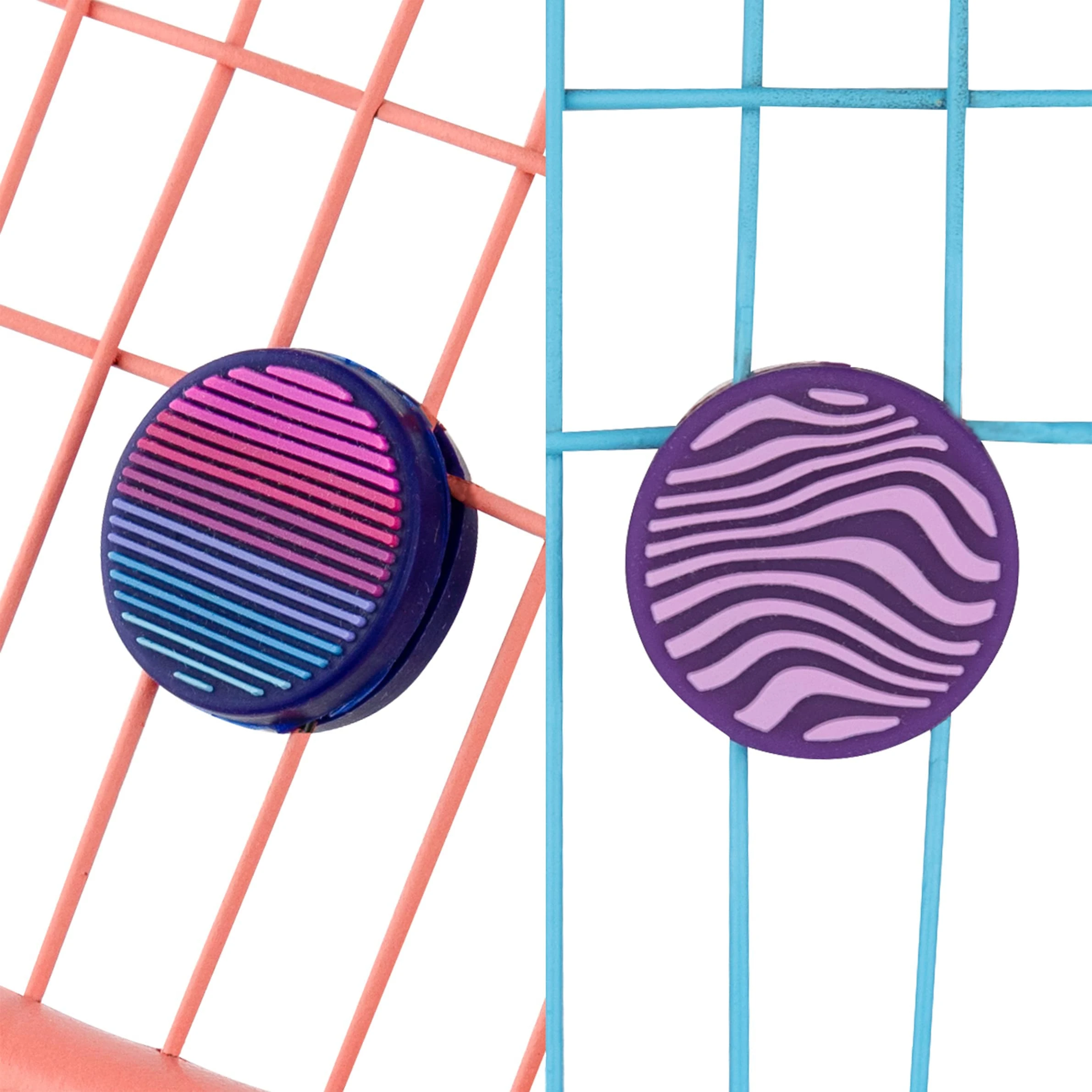 GET A GRIP - Custom Tennis Racket Grip Tape - Anti-Slip/Quick-Drying Tennis Overgrips - Precut Badminton Racket Grip with Finishing Tape - Squash Racket Grip Tapes (The Retro Duo, Dampeners)