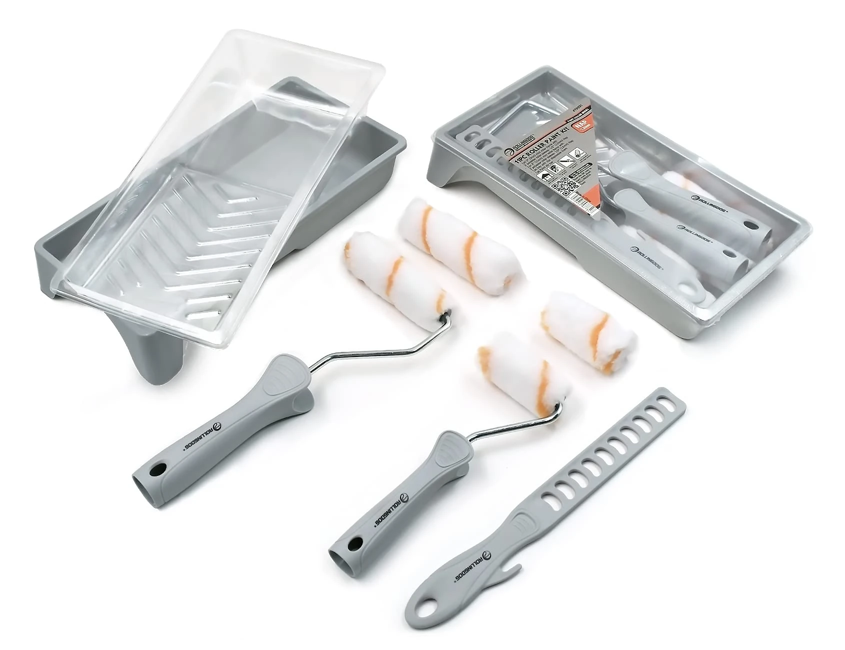 ROLLINGDOG Paint Roller Set - Mini Paint Roller,Mini Rollers for Painting,2‘’ and 4'' Small Paint Roller,Great Home Decorating Tool for Painting Wall, Ceiling, Edges,Cabinets and Doors,Pack of 11