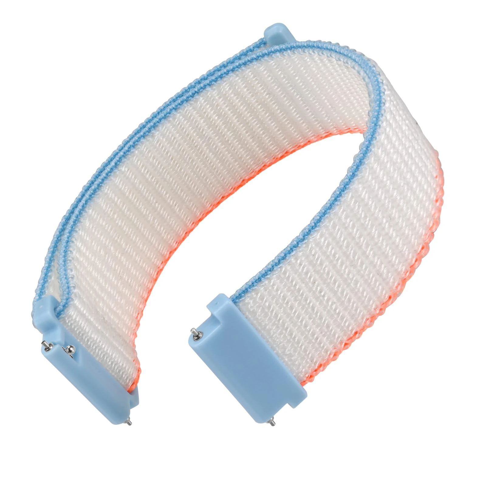 WOCCI 20mm Adjustable Nylon Watch Strap, Quick Release Sport Loop Strap (White)