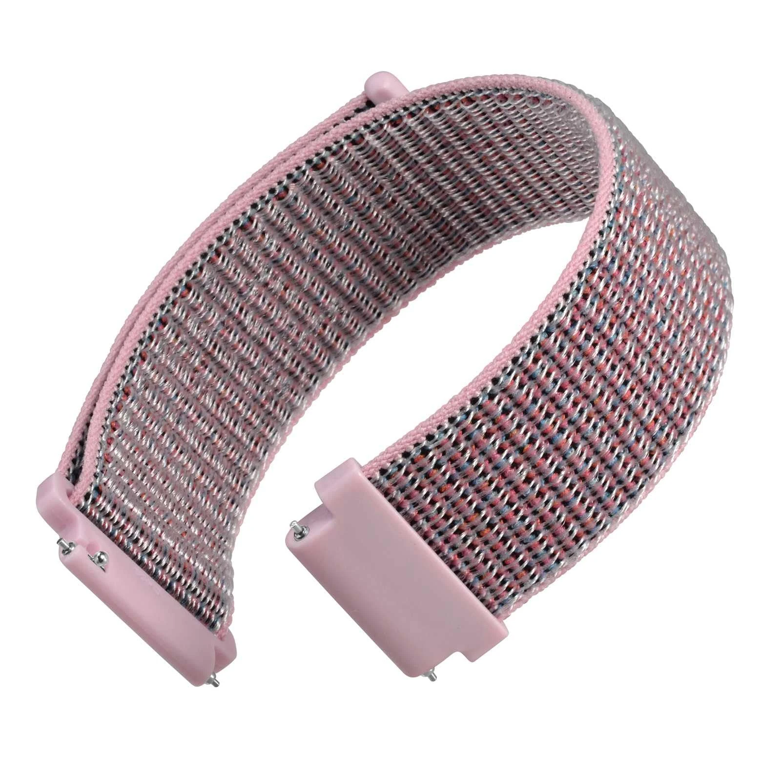 WOCCI 20mm Adjustable Nylon Watch Strap, Quick Release Sport Loop Strap (Sand Pink)