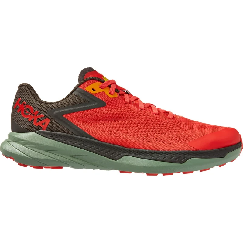 Hoka One One 1119399-FBOL ZINAL Men's Men Fiesta/Black Olive UK 8.5 - Image 1
