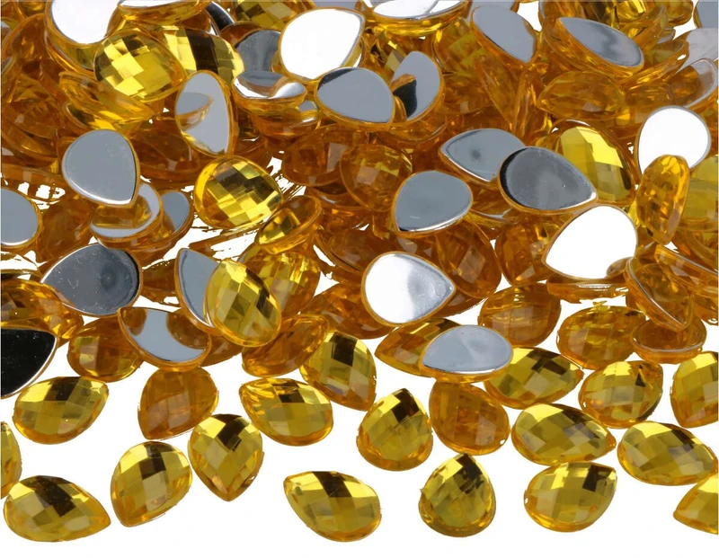 INNSPIRO Decorative Acrylic gems Yellow Drop 10x14 mm. 1000u.Approx.