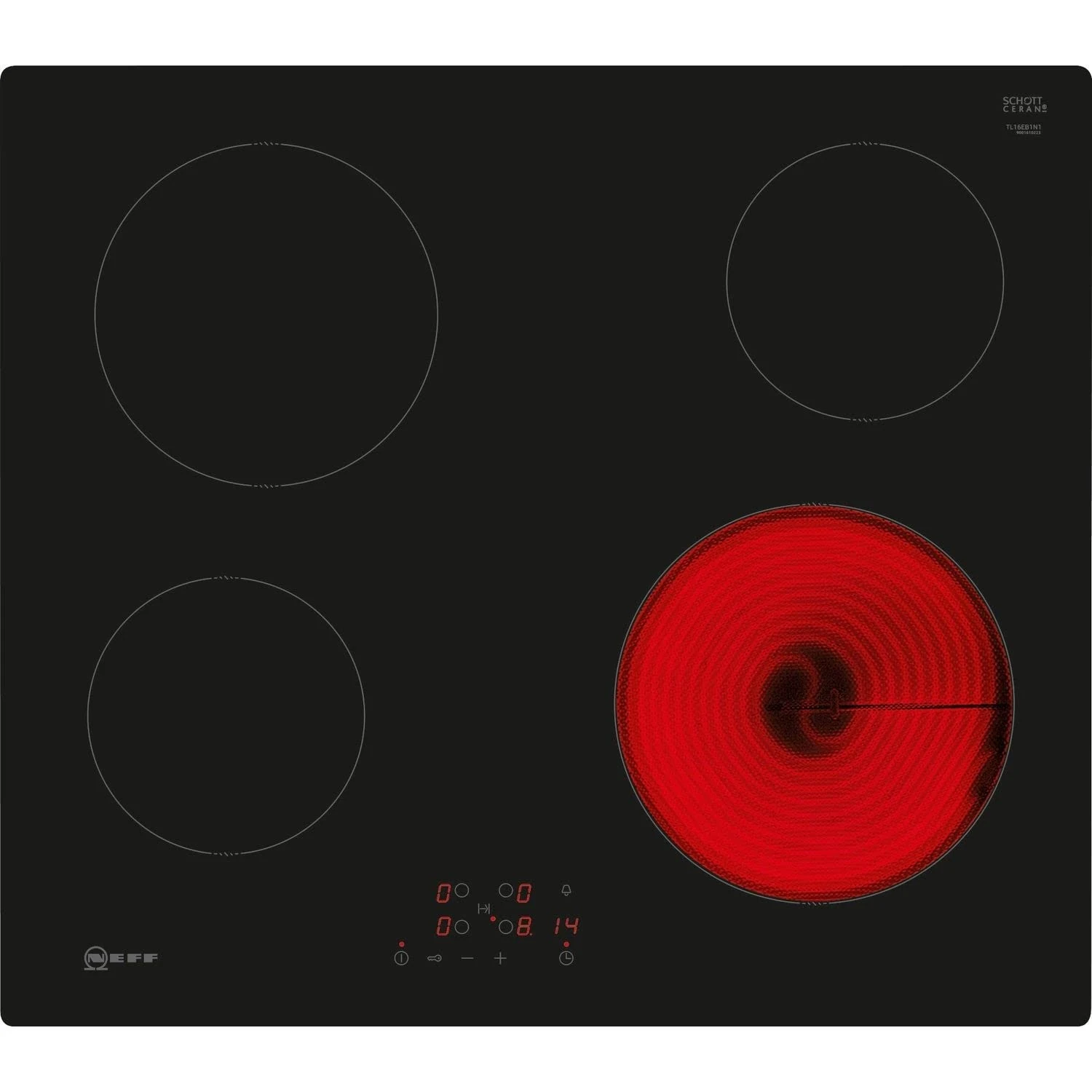 Neff N50 TL16EB1N1 Electric hob with Touch Control, 60 cm, Black, Built in