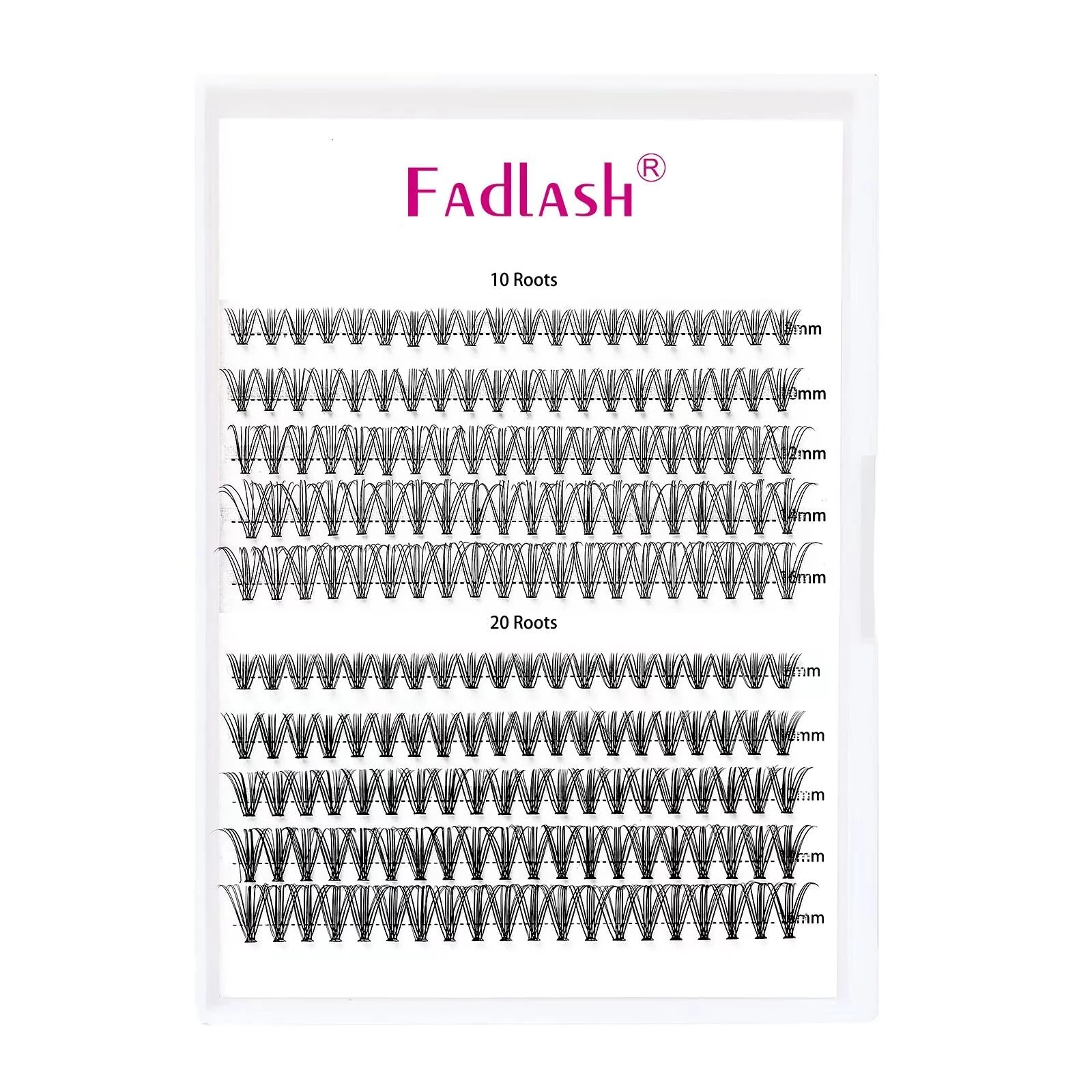 Individual Cluster Lashes Extensions 10D 20D 0.07 D Curl 8-16mm Mixed Trays Extensions 200Pcs Individual Cluster Lashes DIY Eyelash Extensions at Home