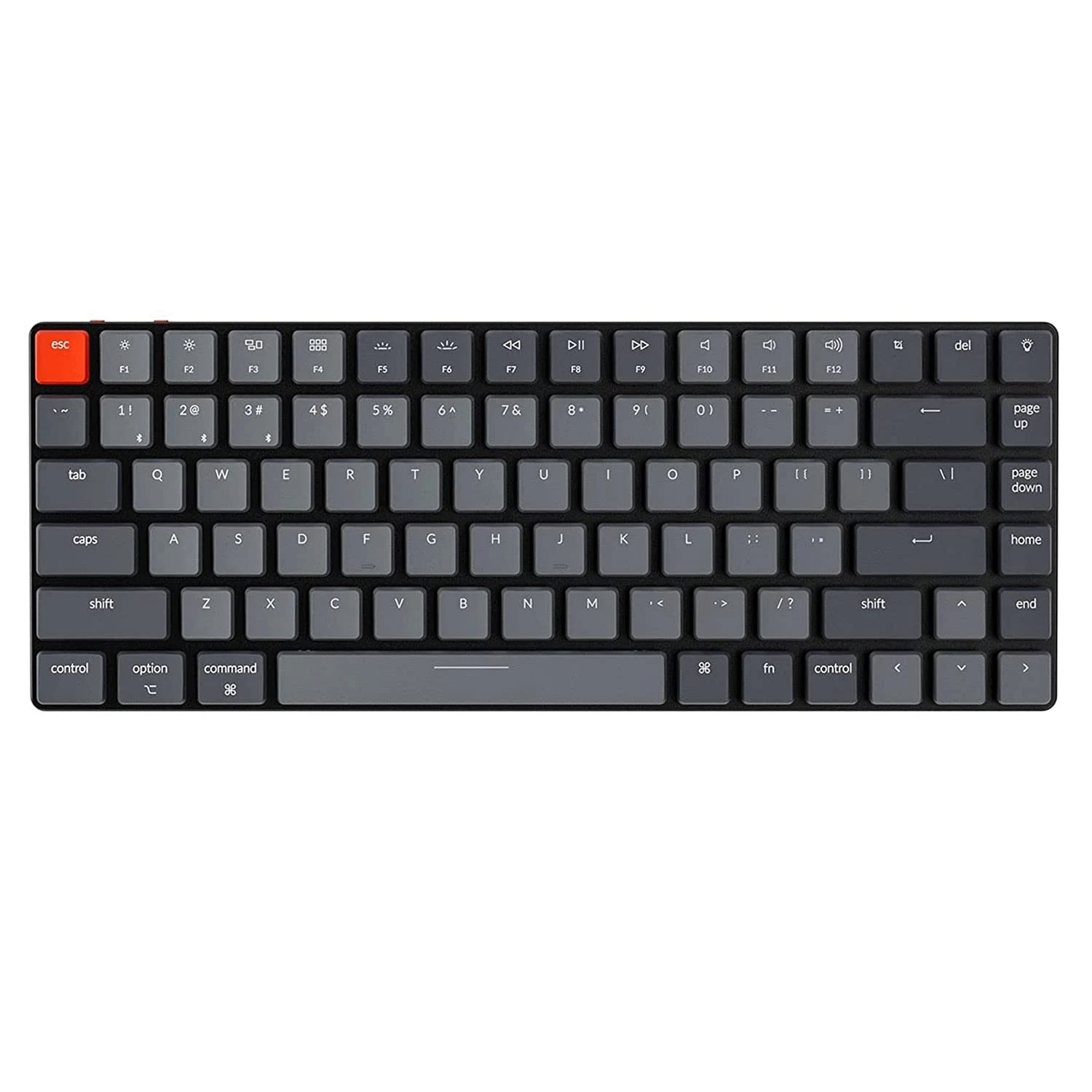Keychron K3 Version 2, 75% Layout 84 Keys Ultra-Slim Wireless Bluetooth Wired Mechanical Keyboard, White Backlit, Hot-Swappable Low-Profile Keychron Optical Red Switch for Mac Windows, US ANSI Layout