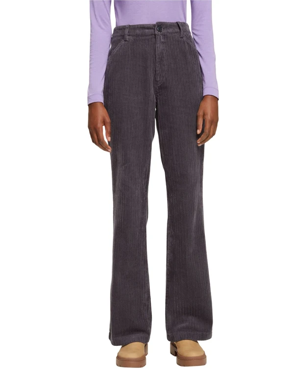 ESPRIT Women's Trousers, 010/Anthracite, 25W x 30L