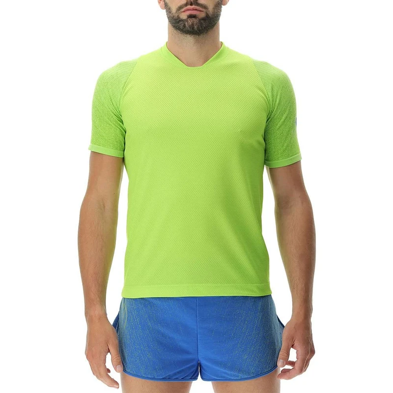 UYN O102341 Running EXCELERATION OW AERNET SH_SL T-Shirt Men's Lime/Sulphur Source XXL