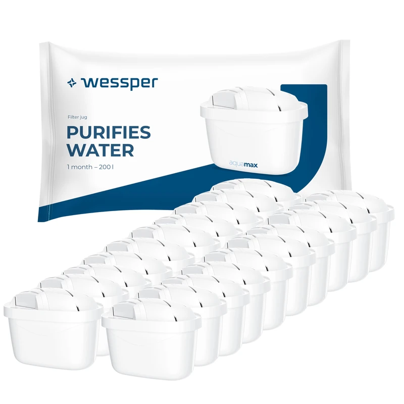 Wessper Aqua Max Standard Water Filter cartridges, Plastic, White