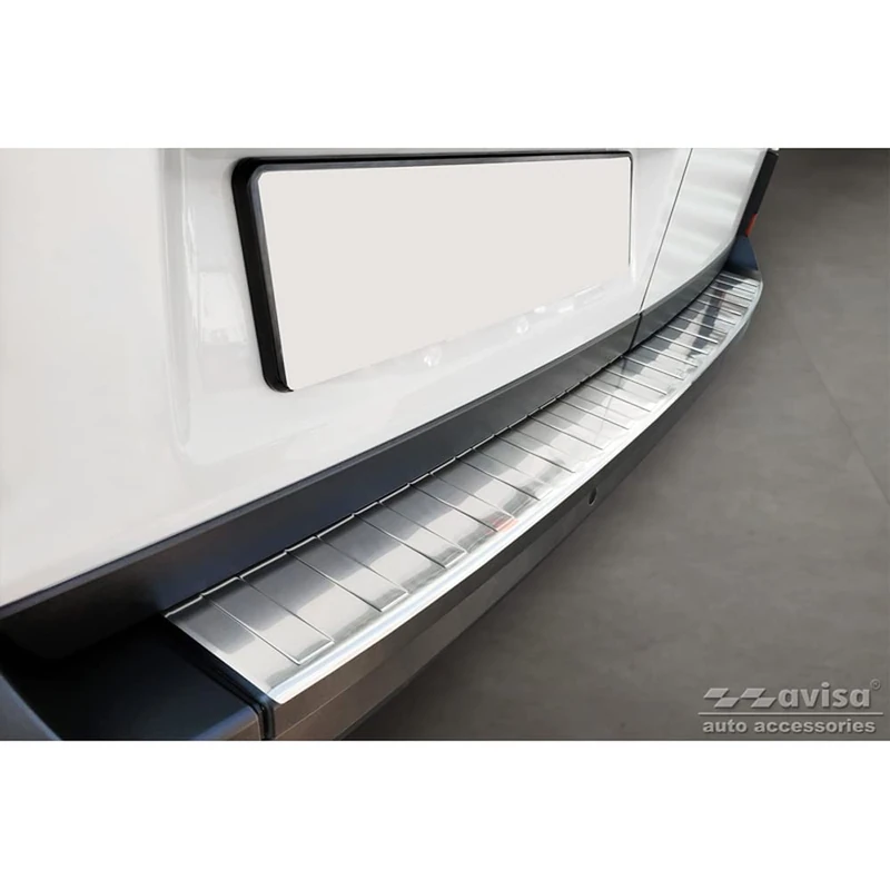 Avisa Stainless Steel Rear bumper protector compatible with Volkswagen Crafter & MAN TGE 2017- 'Ribs' ('XL'-version)