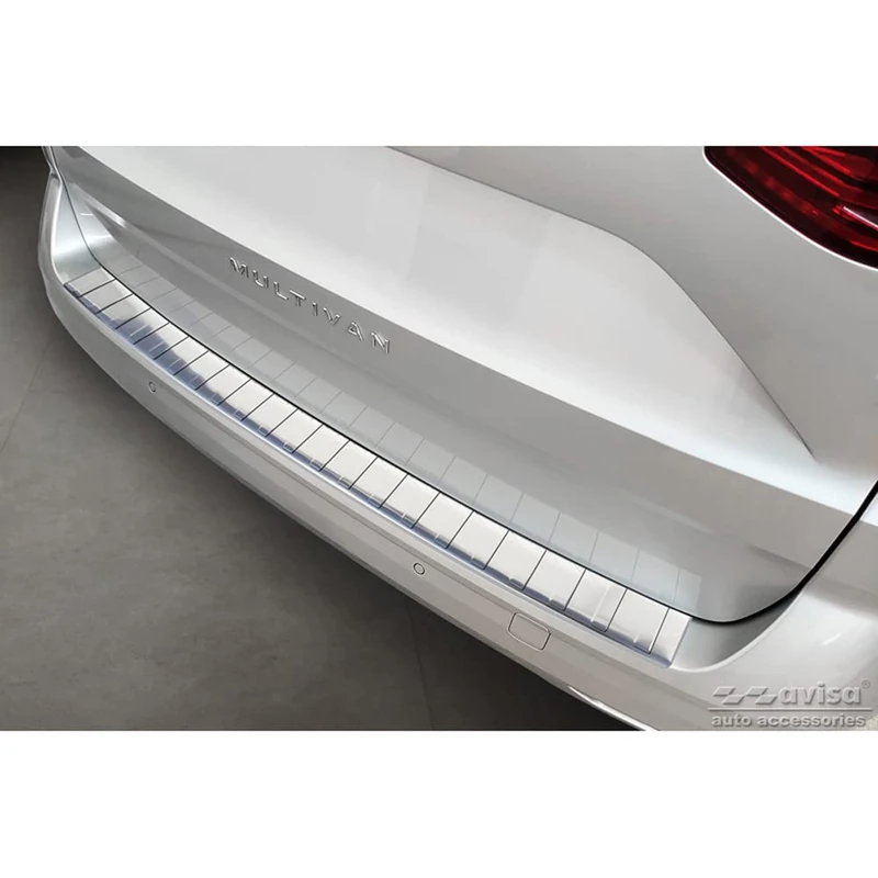 Avisa Stainless Steel Rear bumper protector compatible with Volkswagen Multivan T7 2021- - 'Ribs'