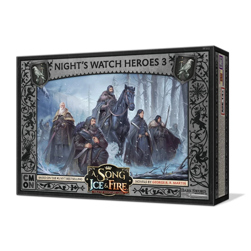 CMON A Song of Ice and Fire Tabletop Miniatures Game Night's Watch Heroes III Box Set - Defenders of The Realm! Strategy Game for Adults, Ages 14+, 2+ Players, 45-60 Minute Playtime, Made