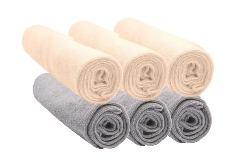 Easy Dort 6 Pack Organic Cotton Changing Mat Covers - 50x70cm