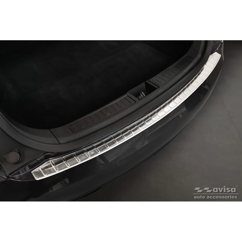 Avisa Stainless Steel Rear bumper protector compatible with Tesla Model S 2012- 'Ribs'