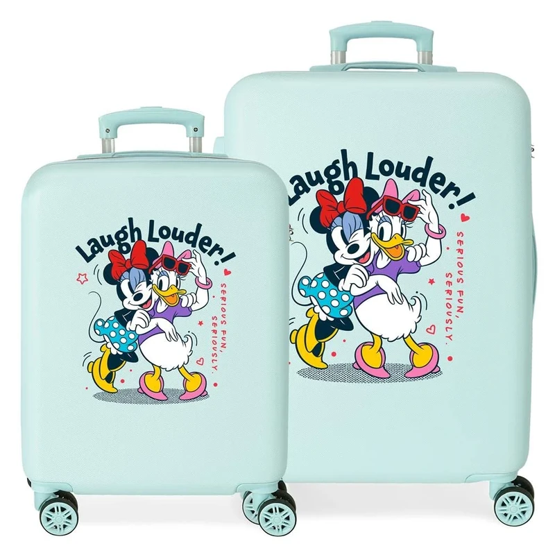 Disney Minnie Teen Suitcase Set Blue 55/65 cm Rigid ABS Combination Lock Side 91L 6 kg 4 Double Wheels
