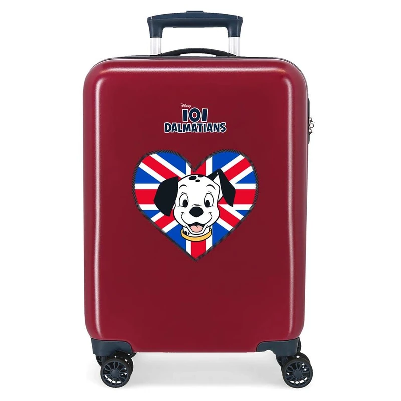 Disney 101 Dalmatas Cabin Suitcase Red 38x55x20cm Rigid ABS Combination Lock Side 34L 2kg 4 Double Wheels