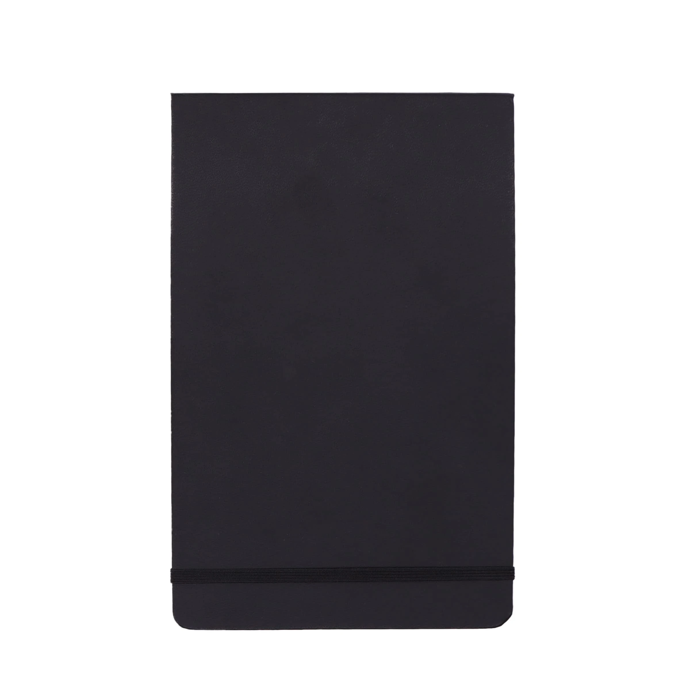 Amazon Basics Hardcover Art Sketchbook, Large Size, 21 x 13 cm, 36 sheets/72 pages, 1-Pack, Black