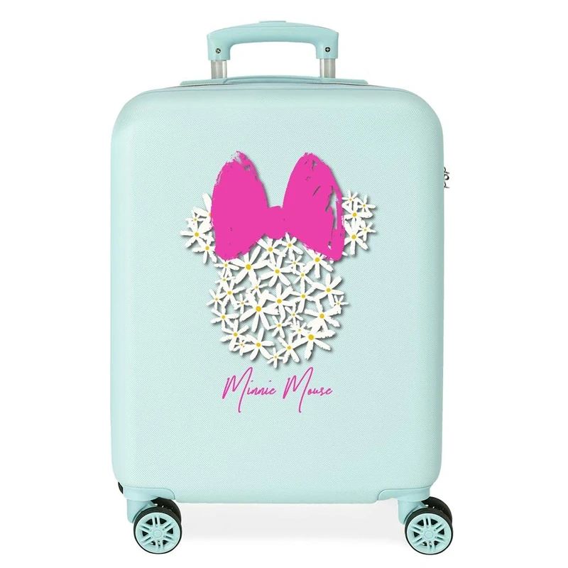 Disney Minnie Teen Cabin Suitcase Blue 38x55x20cm Rigid ABS Combination Closure Side 35L 2.5kg 4 Double Wheels