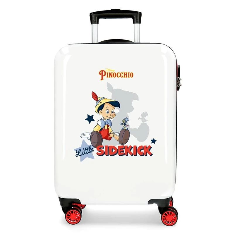 Disney Pinocchio Cabin Suitcase Multicolor 38x55x20cm Rigid ABS Combination Lock Side 34L 2kg 4 Double Wheels
