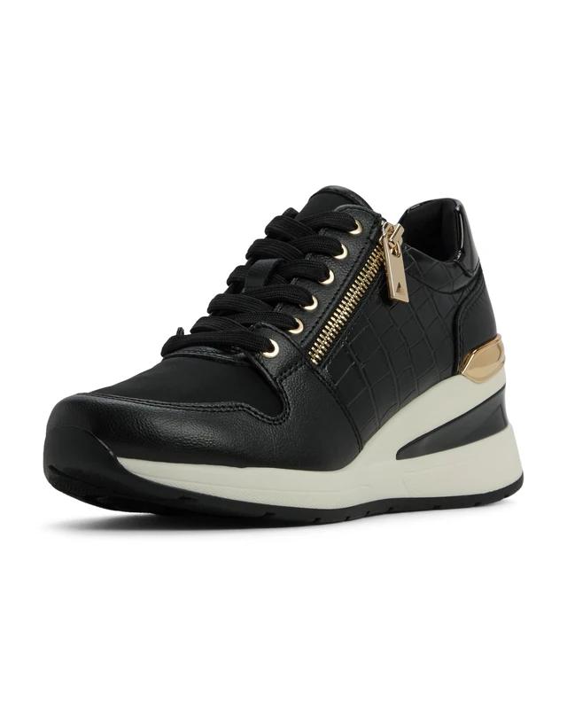 Aldo Women's Adwiwia Sneaker, Black, 6 UK