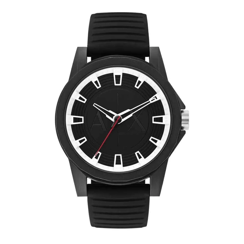 Armani Exchange Watch For Men, Quartz Movement and 44mm Case Size with Stainless steel, Leather or Silicone strap