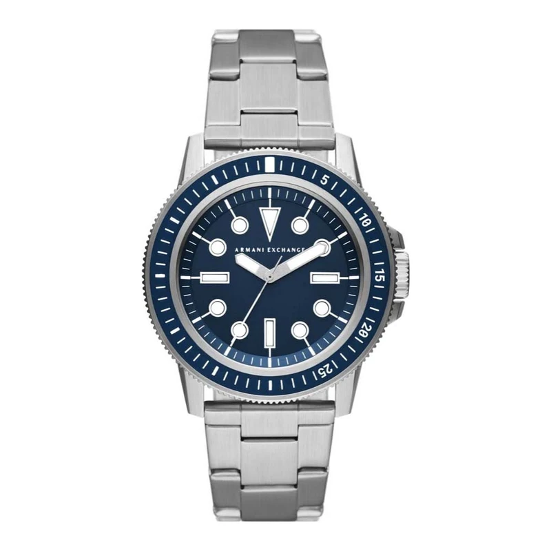 Armani Exchange Watch for Men, Quartz Three Hand Movement and 42 mm Case Size with Stainless Steel Strap