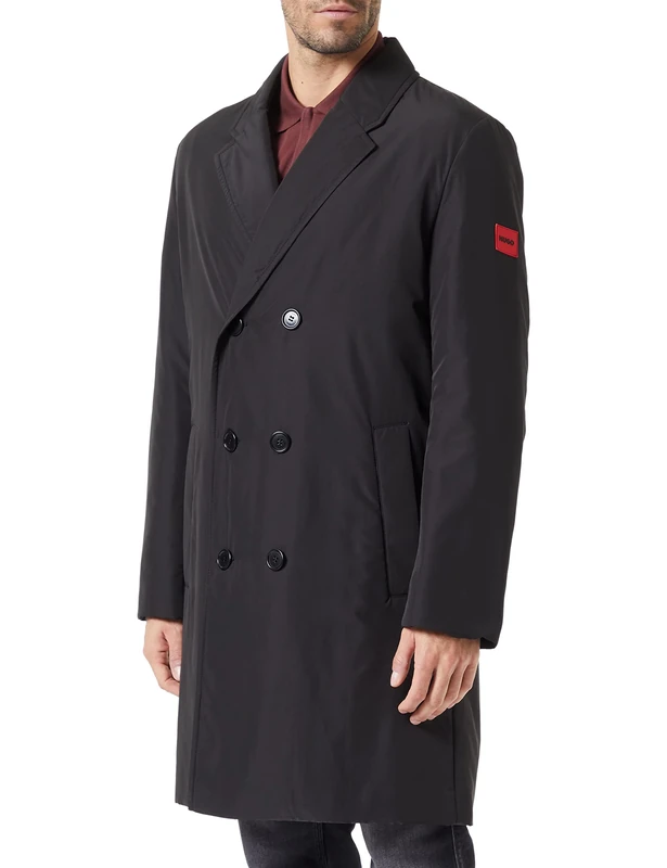 HUGO Men's Marlondo2311 Coat, Black 1, 102 cm