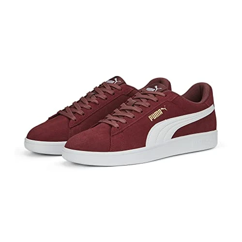 PUMA Men's Smash 3.0 Sneaker, Wood Violet Puma White Puma Gold, 8 UK