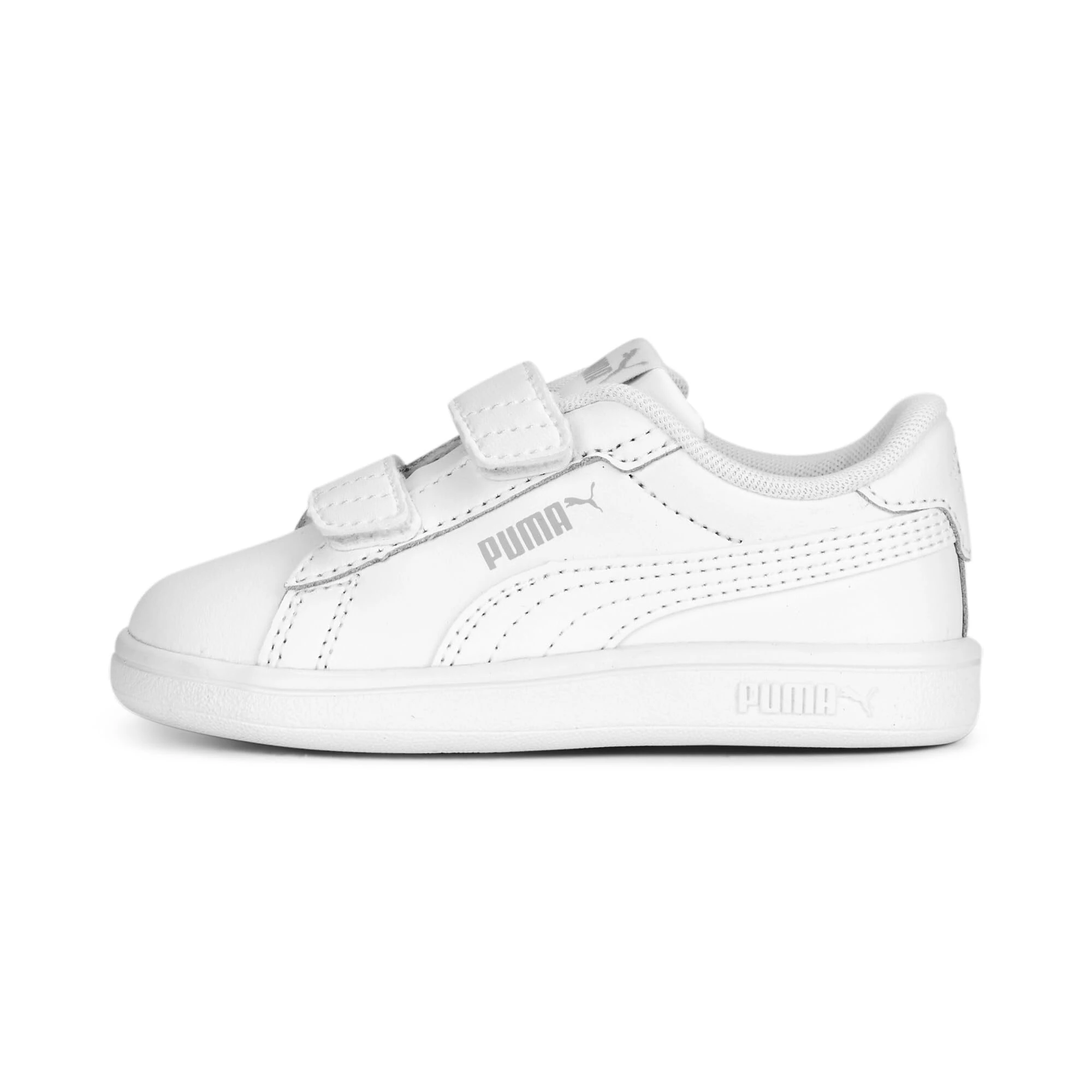 Puma Unisex Kids Puma Smash 3.0 L V Inf Sneakers, Puma White-Cool Light Gray, 7 UK