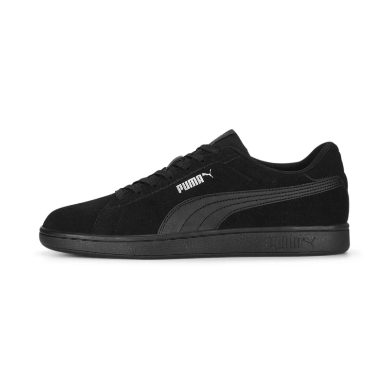PUMA Mens Smash 3.0 Sneaker, Puma Black Puma Black Puma Silver, 5 UK