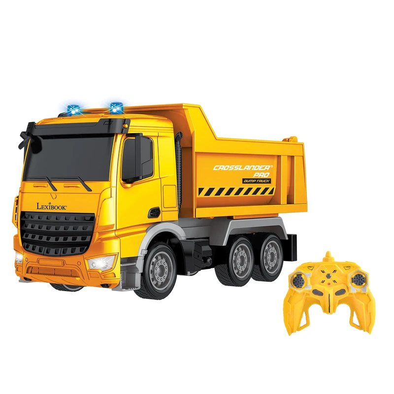 LEXIBOOK, Crosslander® Pro, RC Dump Truck, remote controlled dump truck, light effects, rechargeable, RCP10