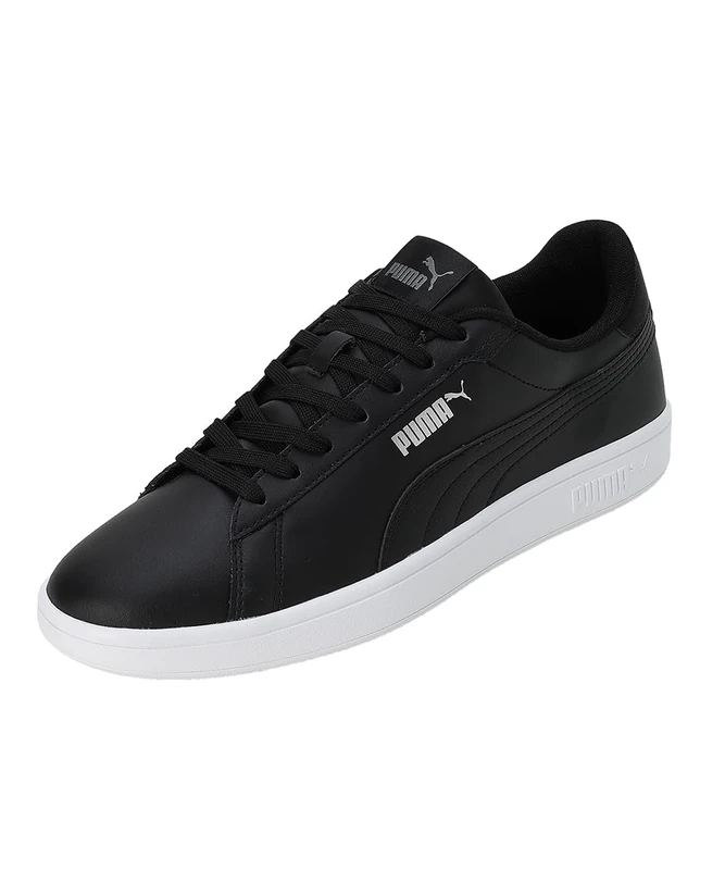 Puma Unisex Adults Puma Smash 3.0 L Sneakers, Puma Black-Puma Black-Puma White, 9 UK