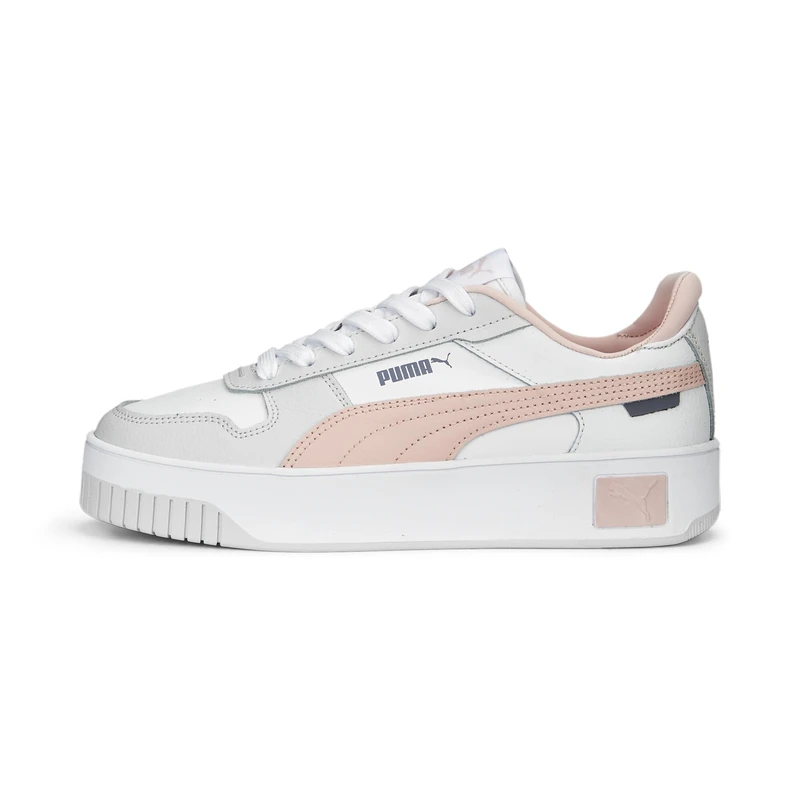 PUMA Women's Carina Street Trainers, PUMA White-Rose Dust-Feather Gray, 7.5 UK