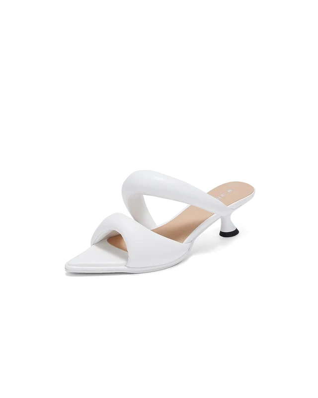 JW PEI Women's Sara Mule Heeled Sandals - White - Image 1