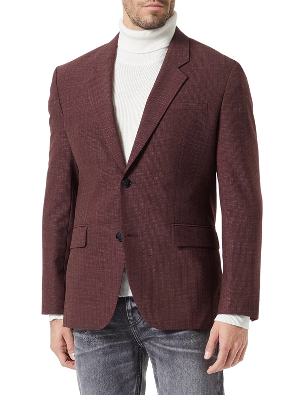 HUGO Men's Kris231X Jacket, Dark Brown204, 56