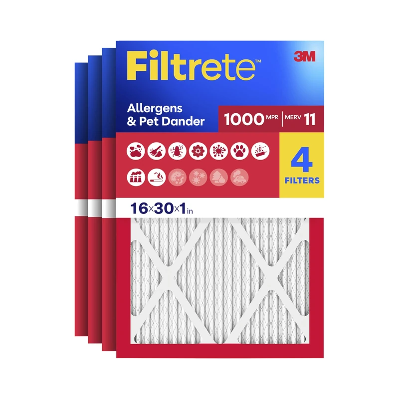 Filtrete 16x30x1 MPR 1000 MERV 11 Air Filter - 4 Pack - Image 1
