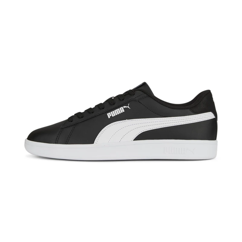 PUMA Unisex Smash 3.0 L Sneaker, Black White, 3 UK
