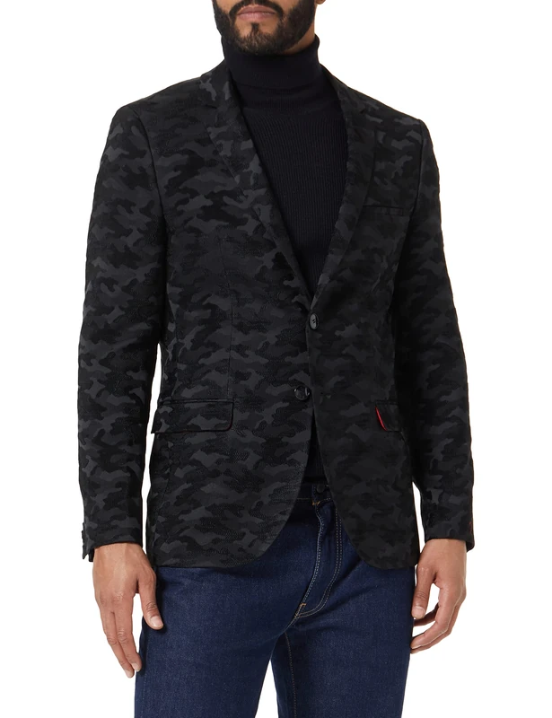 HUGO Men's Arti231j Jacket, Black 1, 102 cm